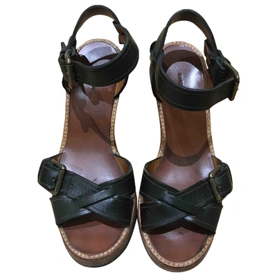 Pre-owned Isabel Marant Leather Sandals In Khaki