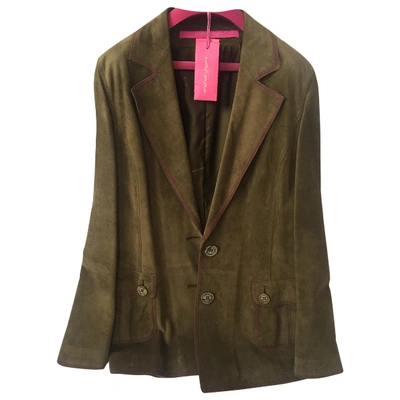Pre-owned Emanuel Ungaro Leather Jacket In Green