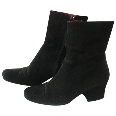 Pre-owned Dorateymur Ankle Boots In Black