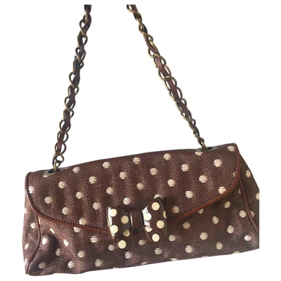 Pre-owned Moschino Cheap And Chic Cloth Mini Bag In Brown