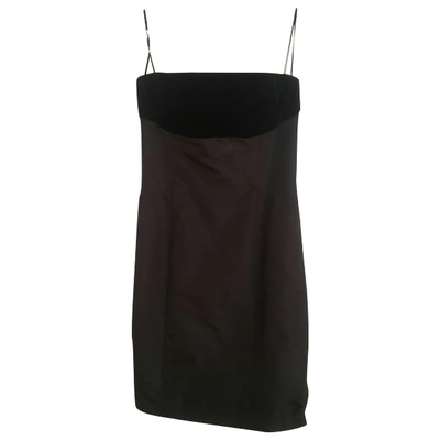 Pre-owned Escada Silk Mid-length Dress In Black