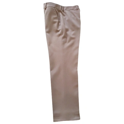 Pre-owned Ermanno Scervino Wool Trousers In Pink