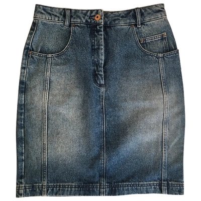 Pre-owned Claudie Pierlot Blue Denim - Jeans Skirt