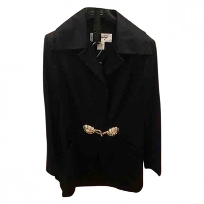 Pre-owned Genny Wool Suit Jacket In Black