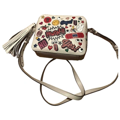 Pre-owned Anya Hindmarch Leather Crossbody Bag In White