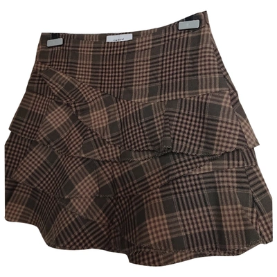 Pre-owned Cacharel Wool Mini Skirt In Multicolour