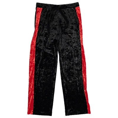 Pre-owned Sjyp Velvet Trousers In Black