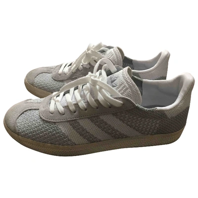 Pre-owned Adidas Originals Gazelle Cloth Trainers In Grey