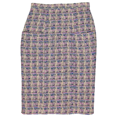 Pre-owned Erdem Tweed Mid-length Skirt In Multicolour