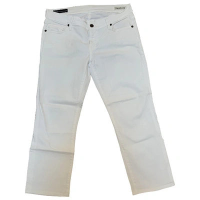 Pre-owned Citizens Of Humanity Straight Jeans In White