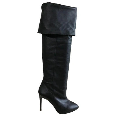 Pre-owned Acne Studios Leather Boots In Black