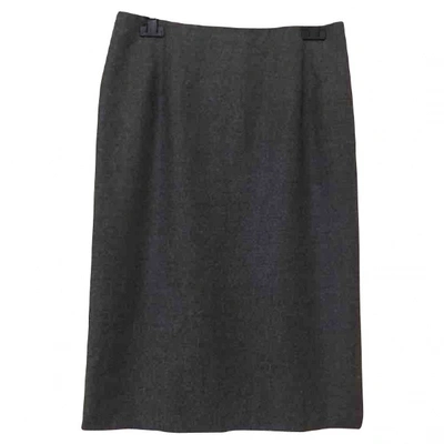 Pre-owned Valentino Wool Skirt In Grey