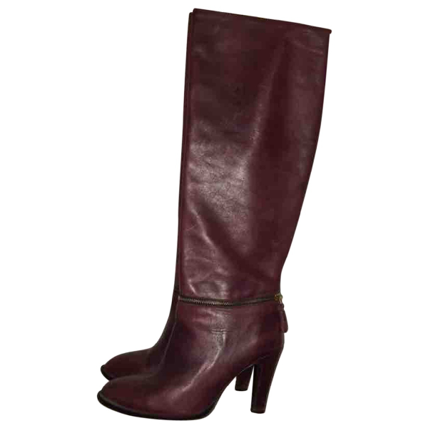 Pre-owned Gerard Darel Burgundy Leather Boots | ModeSens