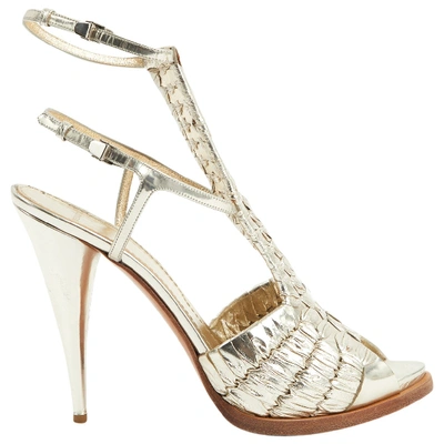 Pre-owned Givenchy Leather Heels In Gold
