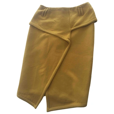 Pre-owned Proenza Schouler Wool Mid-length Skirt In Yellow