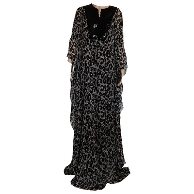 Pre-owned Roberto Cavalli Silk Maxi Dress In Multicolour