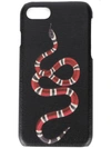 Gucci Kingsnake Print Iphone 6 Plus Case In Black