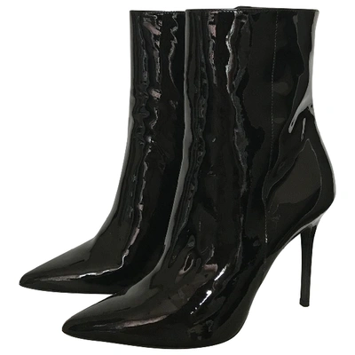 Pre-owned Aperlai Black Patent Leather Boots