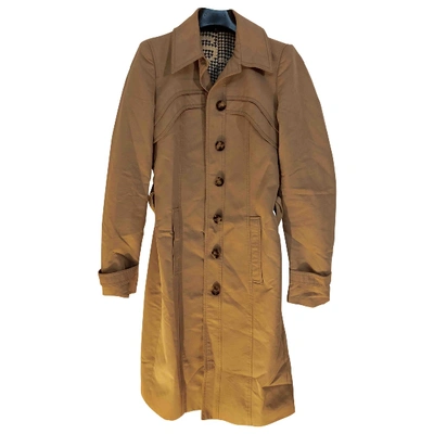 Pre-owned Gucci Camel Cotton Trench Coat