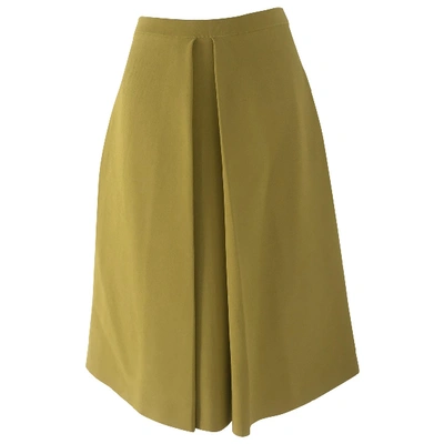 Pre-owned Calvin Klein Mid-length Skirt In Yellow