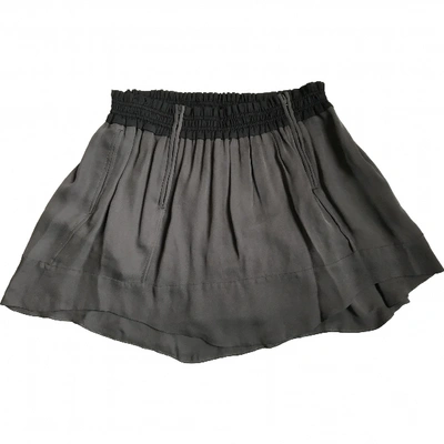 Pre-owned Isabel Marant Silk Mini Skirt In Grey