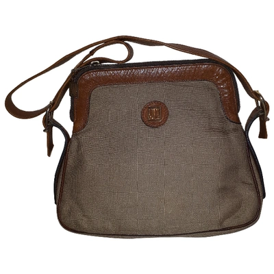 Pre-owned Lanvin Linen Handbag In Brown