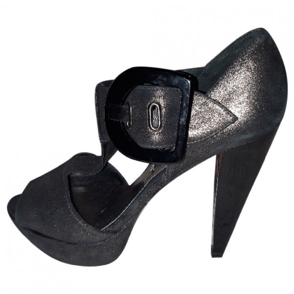Pre-owned Steve Madden Black Glitter Heels | ModeSens