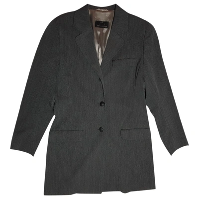 Pre-owned Bogner Wool Blazer In Grey