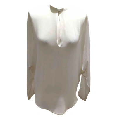 Pre-owned Givenchy Silk Blouse In Ecru