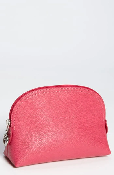 Longchamp Le Foulonne Leather Cosmetics Case In Rose