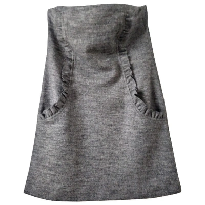 Pre-owned Jucca Wool Mini Dress In Grey