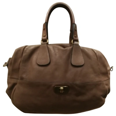 Pre-owned Marni Leather Handbag In Khaki