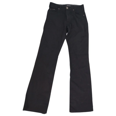 Pre-owned Armani Collezioni Black Cotton - Elasthane Jeans
