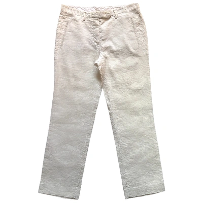 Pre-owned Costume National Large Pants In White