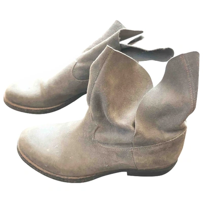 Pre-owned Tatoosh Grey Leather Ankle Boots