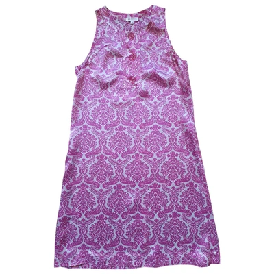Pre-owned Claudie Pierlot Silk Mid-length Dress In Pink