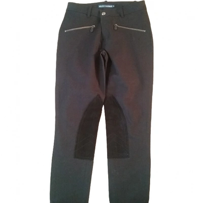 Pre-owned Ralph Lauren Black Cotton Trousers