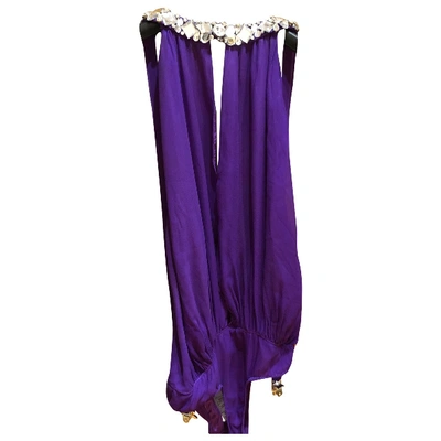Pre-owned Dsquared2 Silk Blouse In Purple