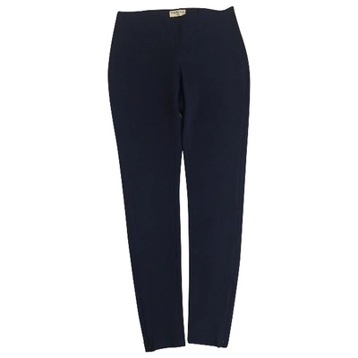 Pre-owned Balenciaga Blue Synthetic Trousers