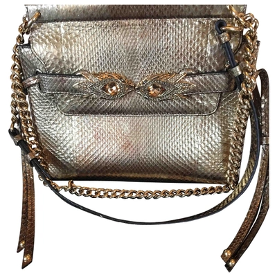 Pre-owned Roberto Cavalli Gold Python Handbag