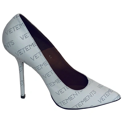 Pre-owned Vetements Leather Heels In White