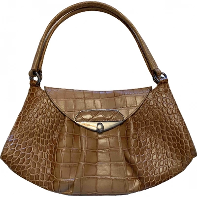 Pre-owned Furla Leather Handbag In Camel