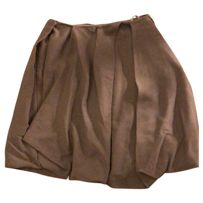Pre-owned Marni Linen Mid-length Skirt In Beige