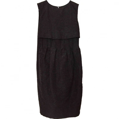 Pre-owned Saint Laurent Wool Mid-length Dress In Anthracite