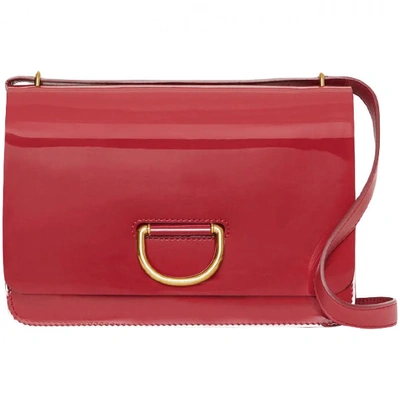 Pre-owned Burberry The D-ring Leather Handbag In Red