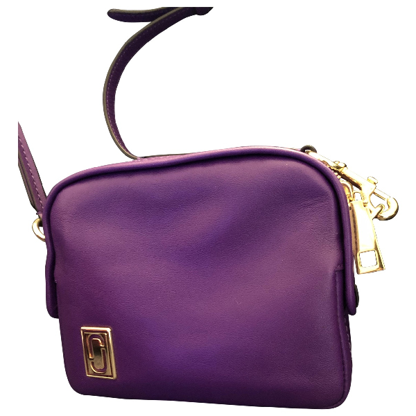 Pre-Owned Marc Jacobs Snapshot Purple Leather Handbag | ModeSens