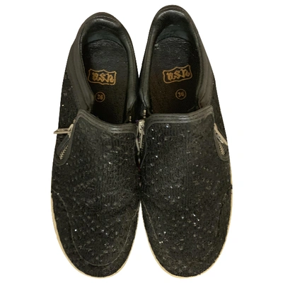 Pre-owned Ash Black Leather Flats