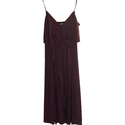 Pre-owned Dkny Mid-length Dress In Burgundy