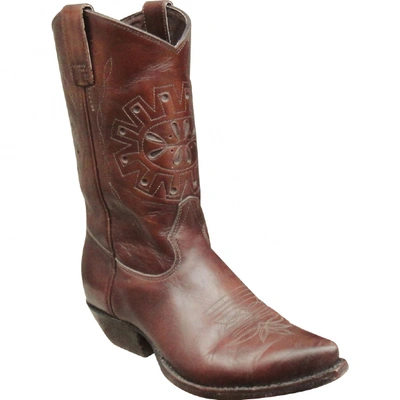 Pre-owned Mexicana Leather Cowboy Boots In Brown