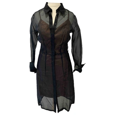 Pre-owned Antipodium Silk Mid-length Dress In Metallic